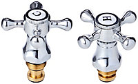 Neo-Tops Cross Head Chrome Plated 1/2" Tap Conversion Kit