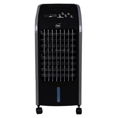 Neo White 4 Litre 80W Oscillating Portable Evaporative Cooler Fan with ...