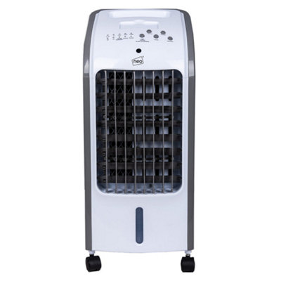 Neo White 4 Litre 80W Oscillating Portable Evaporative Cooler Fan with ...