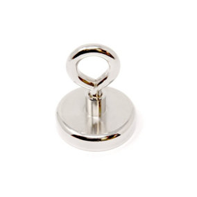 Neodymium Machine Lathed Clamping Magnet with M8 Eyebolt for Holding, Hanging & Displaying Items - 48mm - 98.5kg Pull