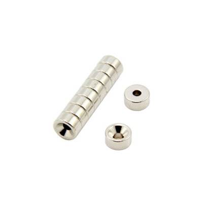 Aimants Néodyme N35 - 10x5mm - Force 2,5kg - Pack De 20 - Revêtement Nickel - Pour DIY, Modélisme