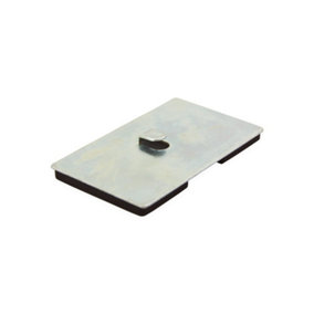 Neodymium Magnetic Pad with Hook for Fixing Rooftop Signs To Vehicles - 100mm x 60mm x 7mm - 17.5kg Pull
