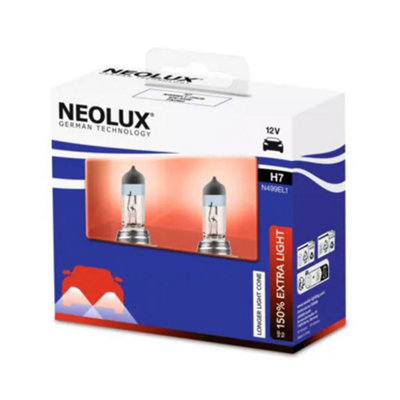 Neolux H7 60/55W PX26D +150% Twin Pack Headlamp Headlight Bulb Upgrade