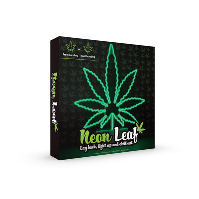 Neon Effect Green Leaf Night Light - 4