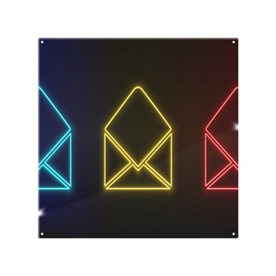 Neon Email Splash Back designer style