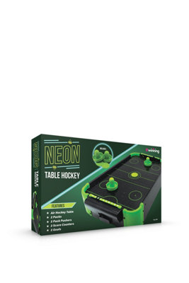 Neon Table Top Mini Air Hockey Game - 3