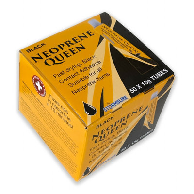 NEOPRENE QUEEN WETSUIT REPAIR ADHESIVE 15G (BOX OF 50) NEW IMPROVED