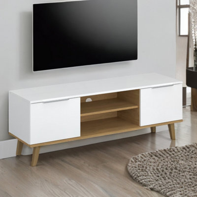 Neptun 2 Door Scandinavian Style Modern TV Unit with Storage