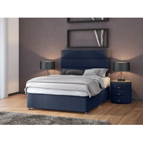 Neptune Spring Midnight Linen 2 Drawer Divan Set And Headboard Small Double