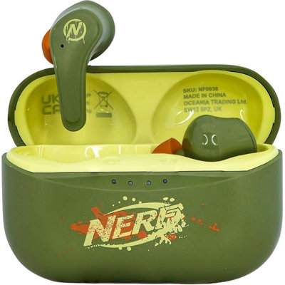 Nerf Wireless Earbuds Green (One Size)