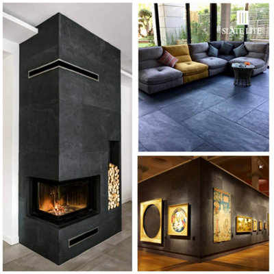 Nero Slate Veneer 122 x 61cm Sheet - 4