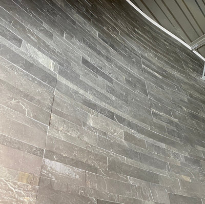 Nero Slate Veneer Multi Brick 120 x 60cm Thin & Light Weight Sheet - 4
