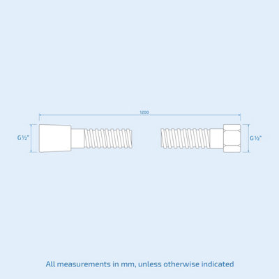 Nes Home 1.2m Stainless Steel Reinforced Flexible Shower Hose