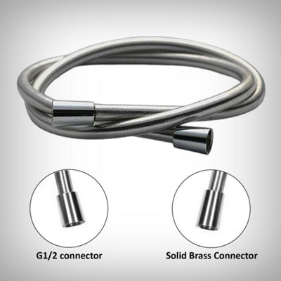 Nes Home 1.5m PVC Shower Hose Chrome - 3