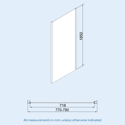 Nes Home 1000 mm Slider Shower Door Enclosure with 800 Frameless Glass Panel Screen + Tray - 5