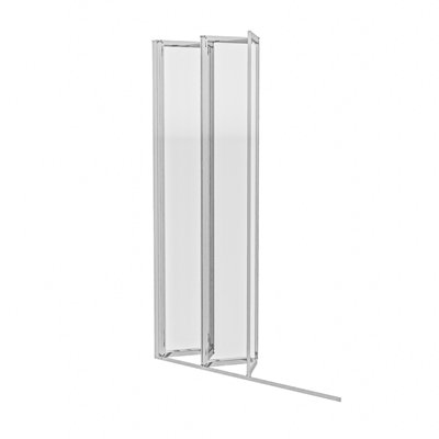 Nes Home 1000 x 1400 mm 4 Fold Door Bath Shower Screen Black Frame