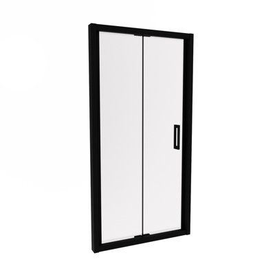 Nes Home 1000mm Matte Black Walk In Bi Folding Shower Tempered Glass Door Screen Panel - 5