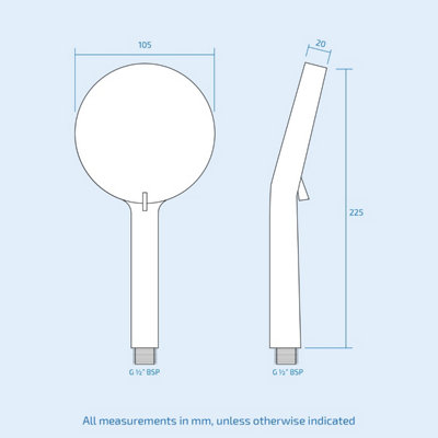 Nes Home 105mm Round Head 3 Mode Shower Handset Chrome Material ABS