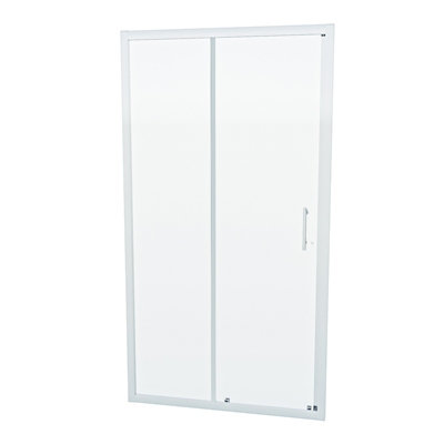 Nes Home 1100 mm Slider Shower Door Enclosure with 760 Frameless Glass Panel Screen + Tray