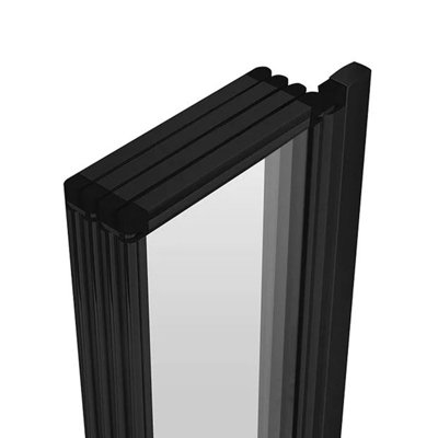 Nes Home 1100mm 4 Fold Bath Shower Screen Matt Black Frame - 7