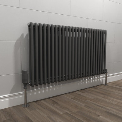 Nes Home 1145 X 600 mm Double Column  Anthracite Radiator