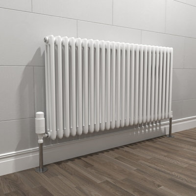 Nes Home 1145 X 600 mm Triple Column White Traditional Radiator