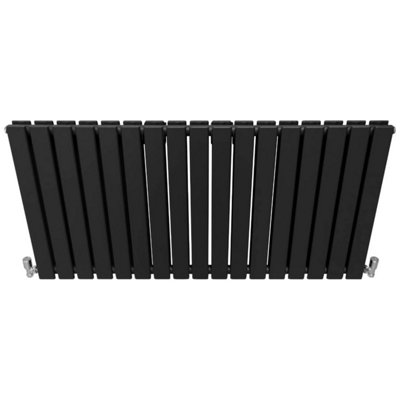 Nes Home 1158 X 600mm Double Flat Panel Matte black Designer Radiator