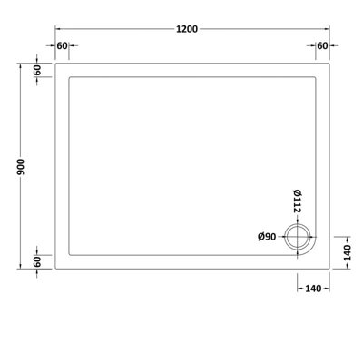 Nes Home 1200 mm Slider Shower Door Enclosure with 900 Framless Glass Panel Screen + Tray - 5