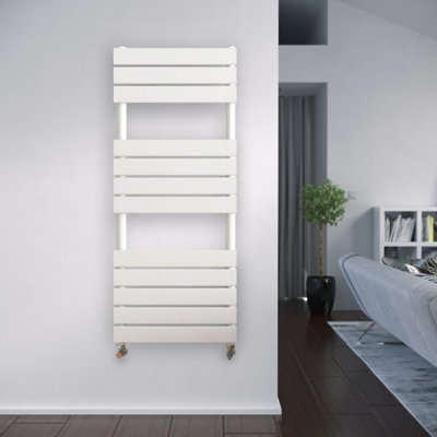 Nes Home 1200 X 500 mm Horizontal Straight White Towel Rail Radiator Price Comparisons | Compare The Build
