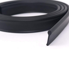 Nes Home 1200mm Black Soft Rubber Shower Door Seal for Folding Bath Screen