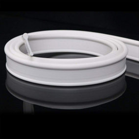 Nes Home 1200mm White Soft Rubber Shower Door Seal for Folding Bath Screen