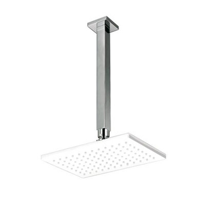 Nes Home 120mm Ceiling fixed rectangular chrome shower arm for shower head - 3