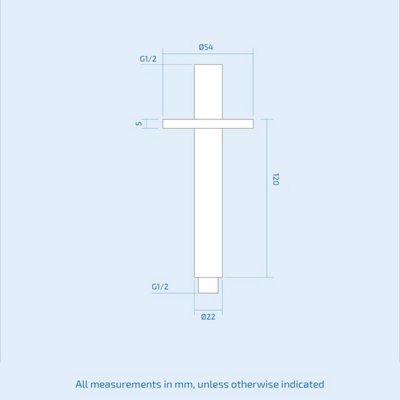 Nes Home 120mm Round Ceiling Mounted Shower Arm Chrome
