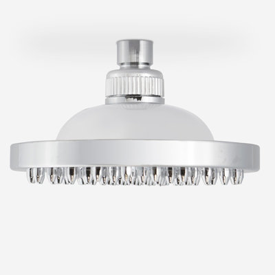 Nes Home 150mm Chrome Round Overhead Swivel Rain Waterfall Shower Head Kit - 4