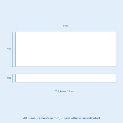Nes Home 1700 mm White Front Side Bath Panel Durable PVC + Plinth Gorge - 4