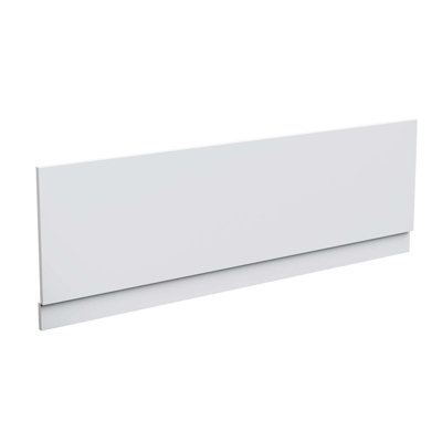 Nes Home 1700 mm White Front Side Bath Panel Durable PVC + Plinth - 3