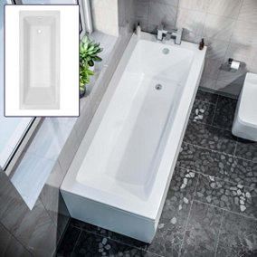 Nes Home 1700mm Square Single Ended Bathtub With Legs