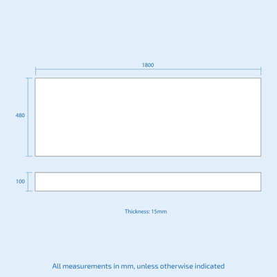 Nes Home 1800 mm Steel Grey Front Side Bath Panel Durable PVC + Plinth - 4