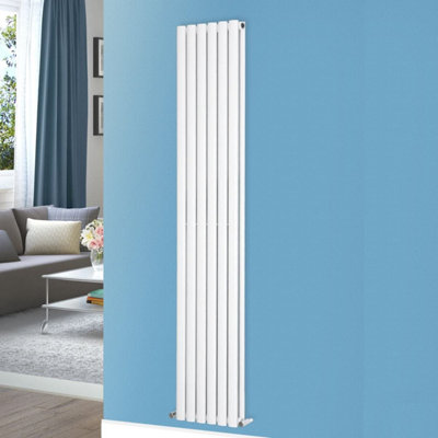 Nes Home 1800 X 360mm Double Oval Tube White Designer Radiator