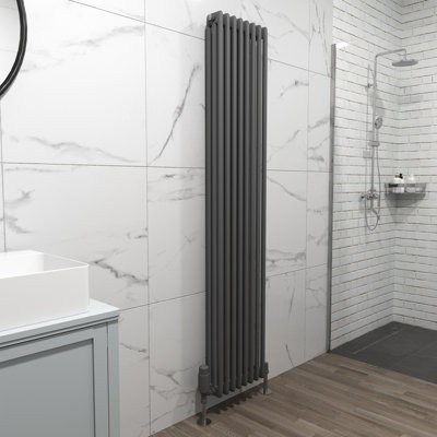 Nes Home 1800 X 380 mm Triple Column Anthracite Radiator