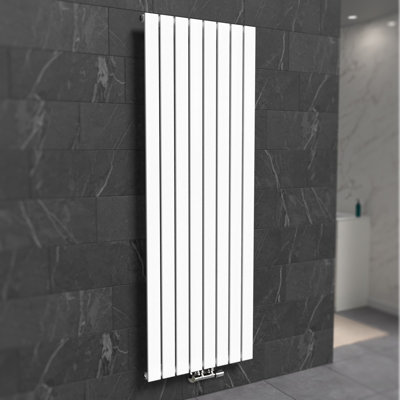 Nes Home 1800 X 546 mm Central Connection Vertical Flat Panel White Designer Radiator