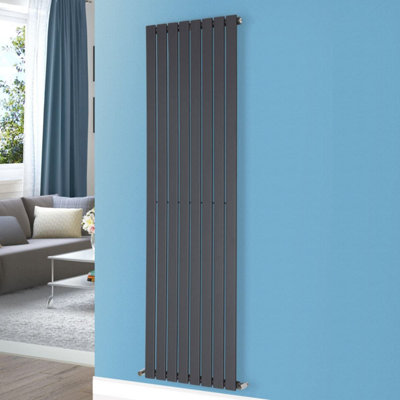 Nes Home 1800 X 546 mm Vertical Single Flat Tube Dark Grey Anthracite Designer Radiator