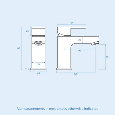Nes Home 2 In 1 Compact Close Coupled Toilet and Basin Combo Space Saver Unit And Mono Mixer Tap - 7