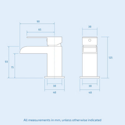 Nes Home 2 In 1 Compact Close Coupled Toilet and Basin Combo Space Saver with Waterfall Mono Mixer Tap - 8