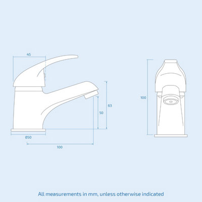 Nes Home 2 In 1 Compact Close Coupled Toilet & Basin Combo Unit with Mono Mixer Tap - 7