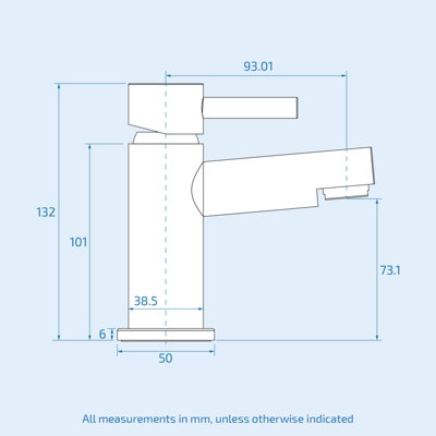 Nes Home 2 In 1 Compact Close Coupled Toilet & Basin Combo with Mono Mixer Tap - 7