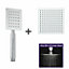 Nes Home 200mm Square Shower Head and Handset Chrome