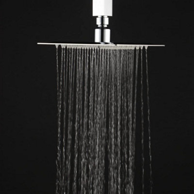 Nes Home 200mm Square Shower Head and Handset Chrome - 4