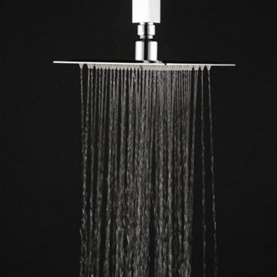 Nes Home 200mm Square Shower Head and Handset Chrome
