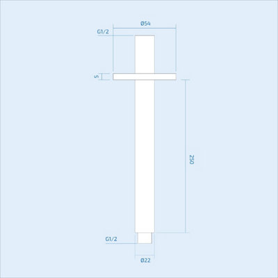 Nes Home 200mm Thin Round Brass Swivel Shower Head Round and 250mm Ceiling Arm Chrome - 4